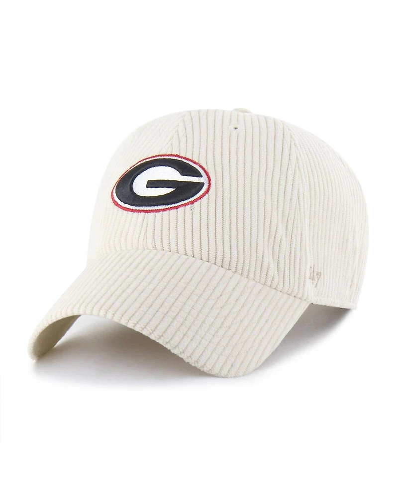 '47 Brand Men's and Women's Cream Georgia Bulldogs Luminance Mellow Clean Up Adjustable Hat