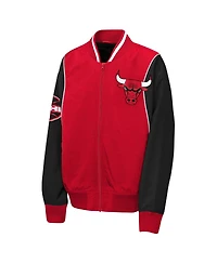 Outerstuff Big Boys and Girls Red/Black Chicago Bulls Two-Pointer Full-Zip Windbreaker