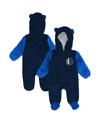 Outerstuff Newborn Navy Dallas Mavericks Stay Napping Fleece Bunting Full-Zip Hooded Sleeper