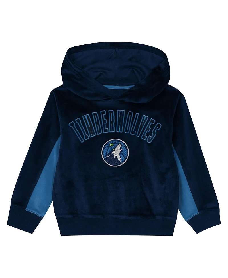 Outerstuff Preschool Navy Minnesota Timberwolves Velour Hoodie