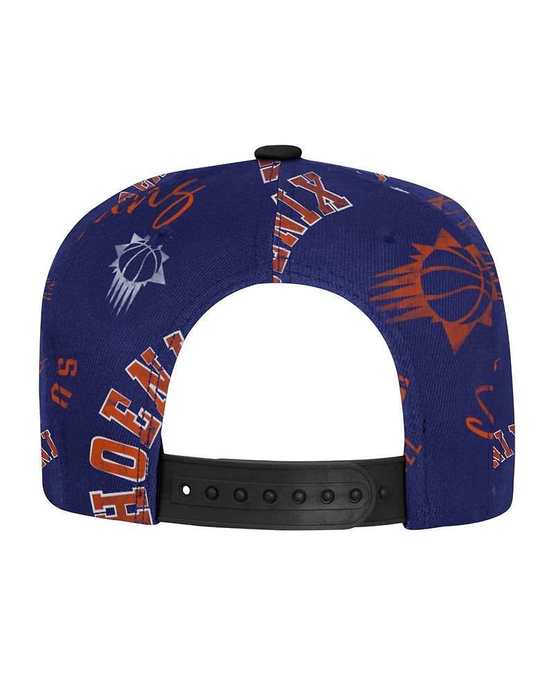 Outerstuff Big Boys and Girls Purple Phoenix Suns Street Hooper Allover Print Snapback Hat