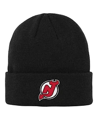 Outerstuff Big Boys and Girls Black New Jersey Devils 2.0 Essential Cuffed Knit Hat