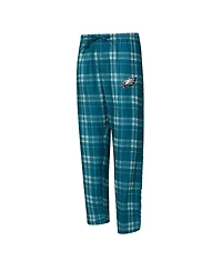 Concepts Sport Men's 2-Piece Midnight Green/Gray Philadelphia Eagles Regulate Long Sleeve T-Shirt and Plaid Pant Set