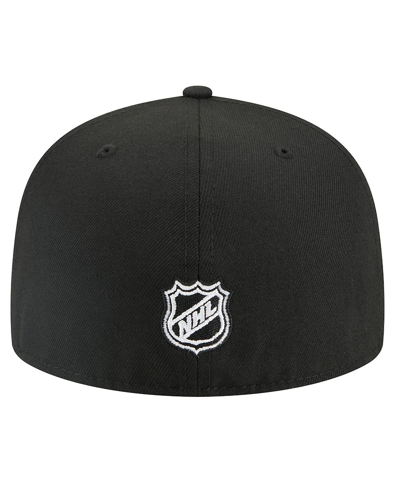 New Era Men's Black Washington Capitals Faded Lines 59FIFTY Fitted Hat