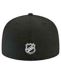 New Era Men's Black Washington Capitals Faded Lines 59FIFTY Fitted Hat