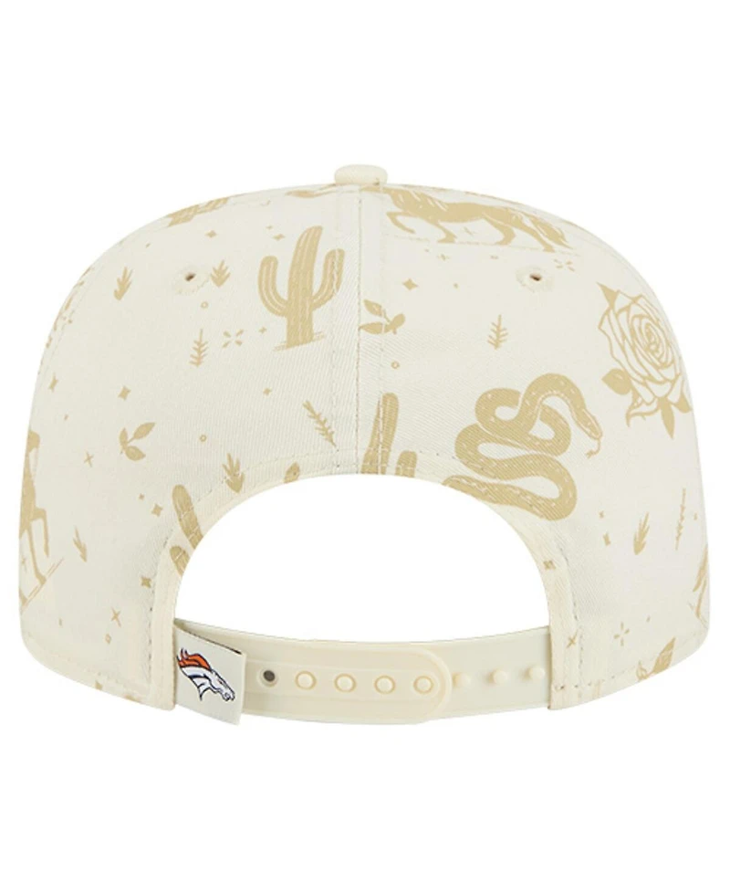 New Era Men's Cream Denver Broncos Desert Rose 19TWENTY Adjustable Hat