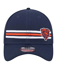 New Era Men's Navy Chicago Bears Stripes 39THIRTY Flex Hat