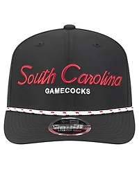 New Era Men's Black South Carolina Gamecocks Script Performance Rope 9SEVENTY Adjustable Hat