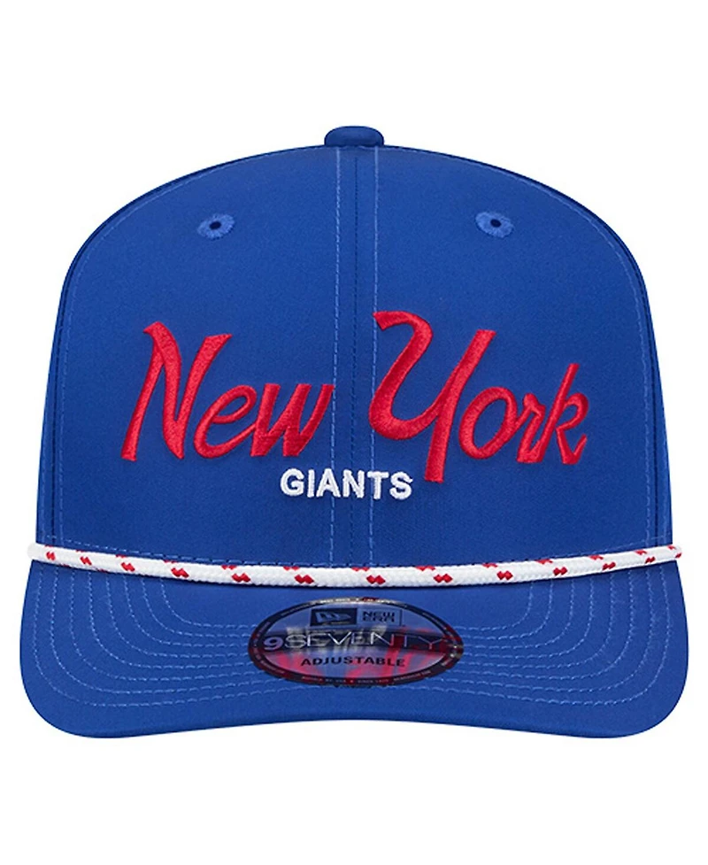 New Era Men's Royal New York Giants Script 9SEVENTY Adjustable Hat
