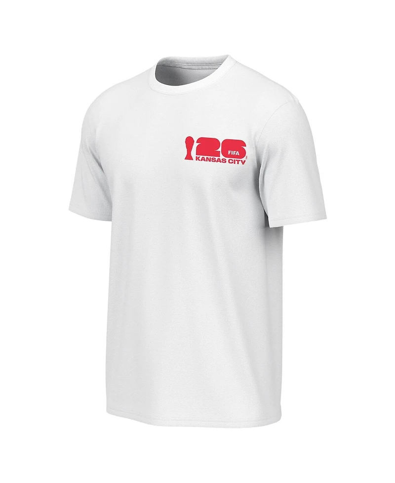 Outerstuff Men's White 2026 Fifa World Cup Kansas City Host Poster Graphic T-Shirt