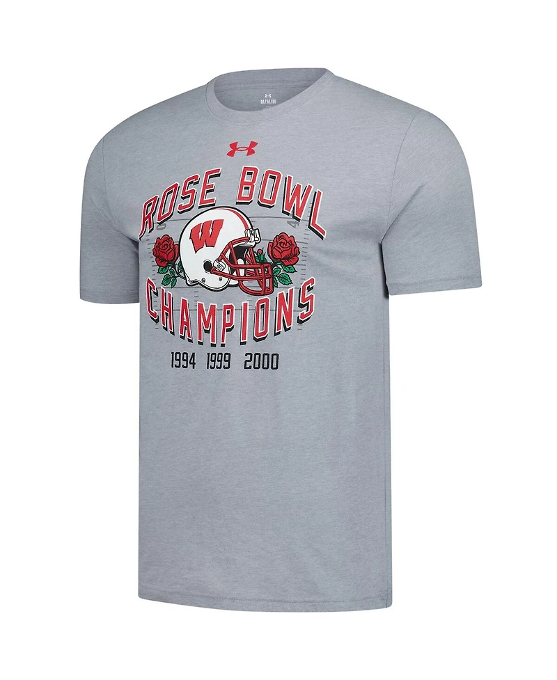 Under Armour Men's Gray Wisconsin Badgers Rose Bowl Reunion T-Shirt