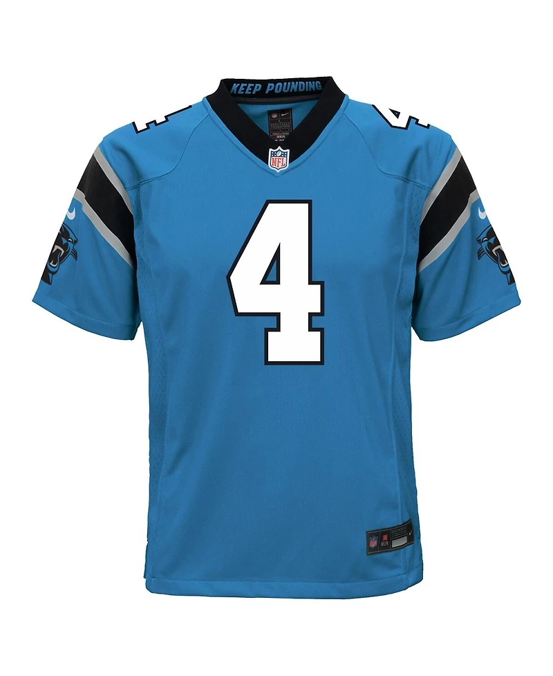 Nike Big Boys and Girls Tetairoa McMillan Blue Carolina Panthers Alternate Game Jersey