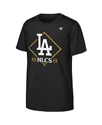 Fanatics Big Boys and Girls Black Los Angeles Dodgers 2025 National League Division Series Champions Locker Room T-Shirt