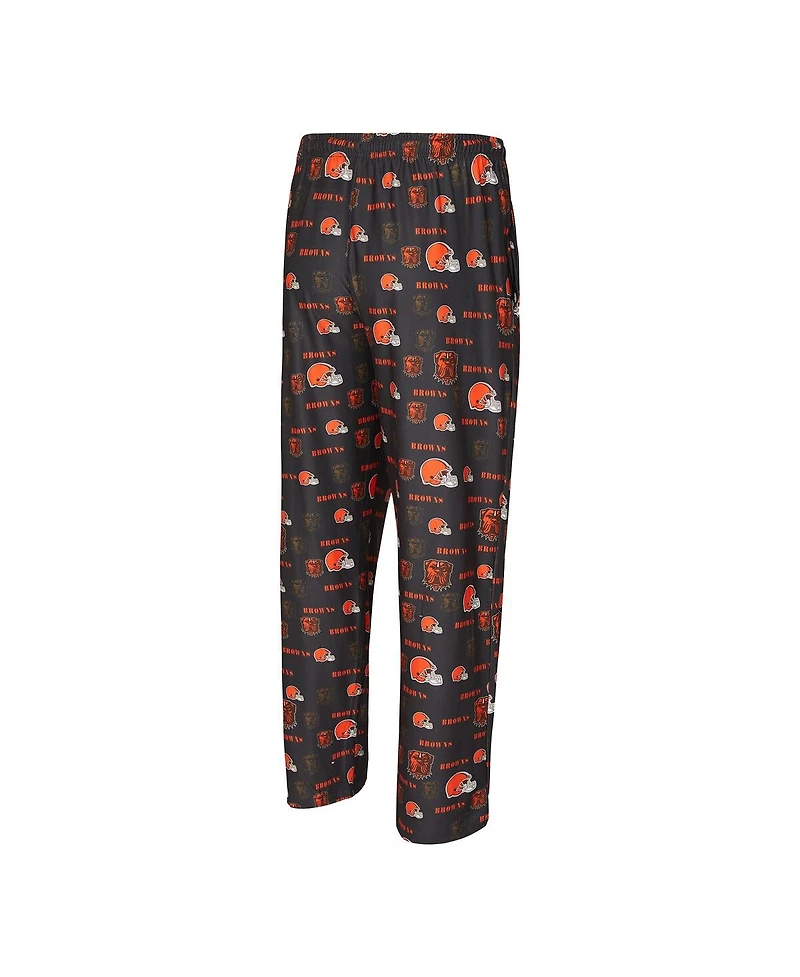 Concepts Sport Men's Brown Cleveland Browns Mosaic All Over Print Pants