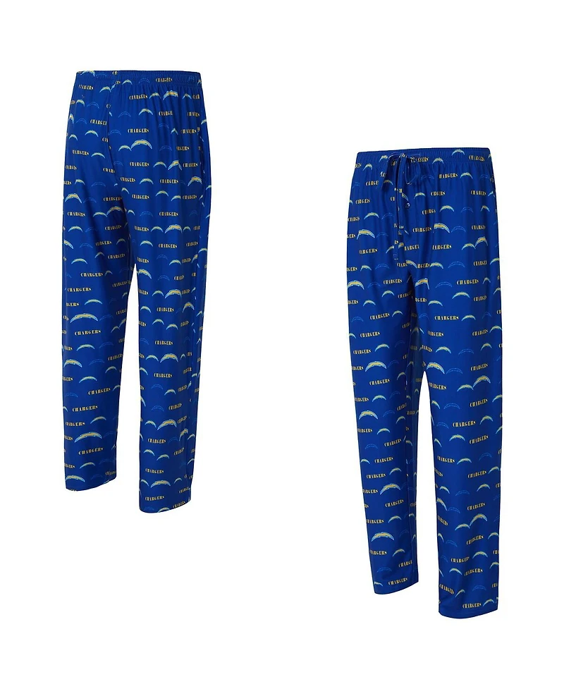 Concepts Sport Men's Royal Los Angeles Chargers Mosaic All Over Print Pants