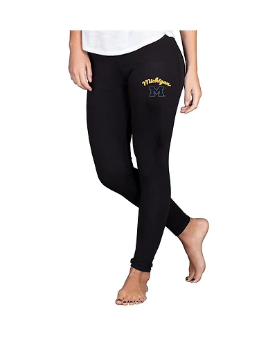 Concepts Sport Women's Black Michigan Wolverines Fraction Essential Leggings