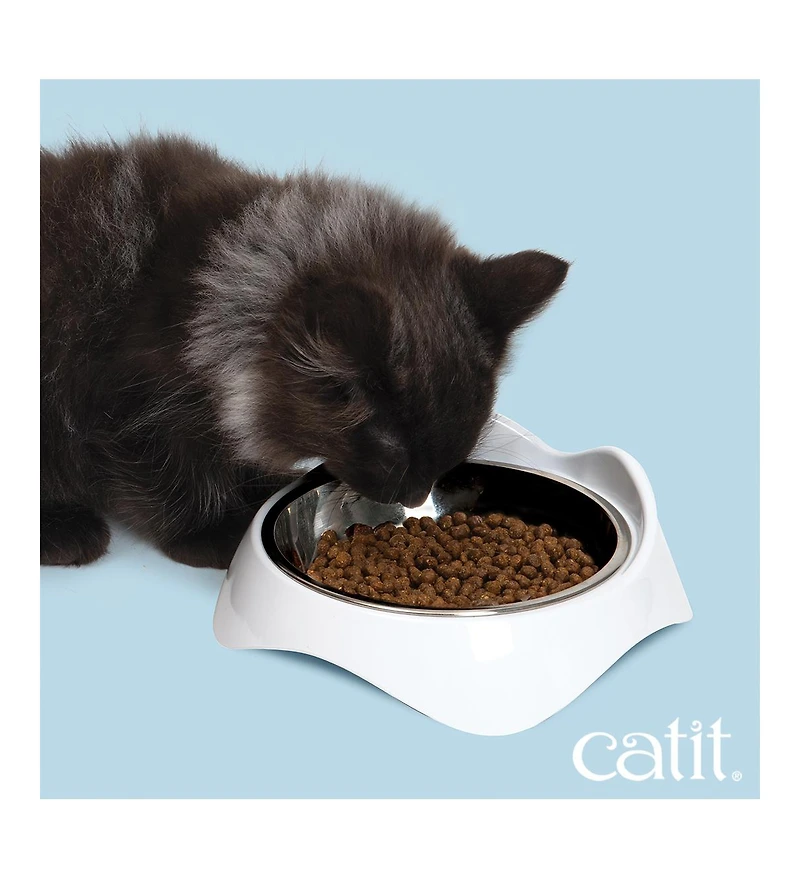 Catit Pixi Dish White w/extra bowl