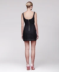 Avec Les Filles Women's Heart Patch Applique Mini Dress