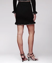 Avec Les Filles Women's Ruffle Mini Skirt