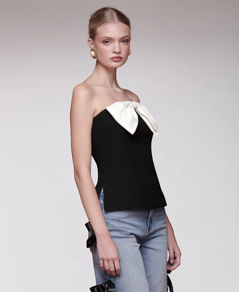 Avec Les Filles Women's Bow Detail Tube Top