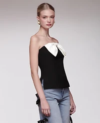 Avec Les Filles Women's Bow Detail Tube Top