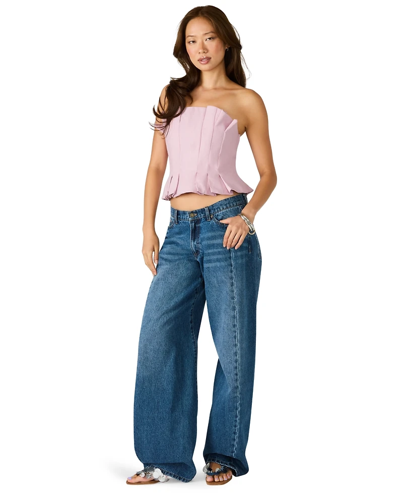 Steve Madden Women's Luciella Strapless Pleated Top