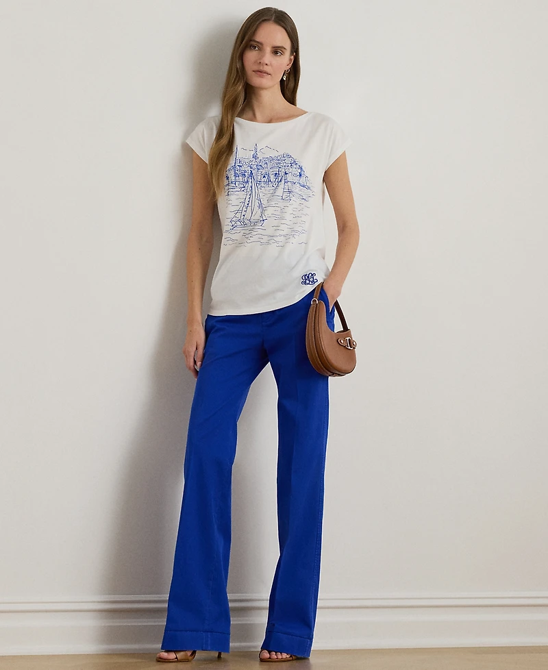 Lauren Ralph Petite Graphic Short-Sleeve T-Shirt