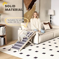 PawHut Dog Ramp, Folding Pet Ramp, 4 Adjustable Height from 15" to 19"