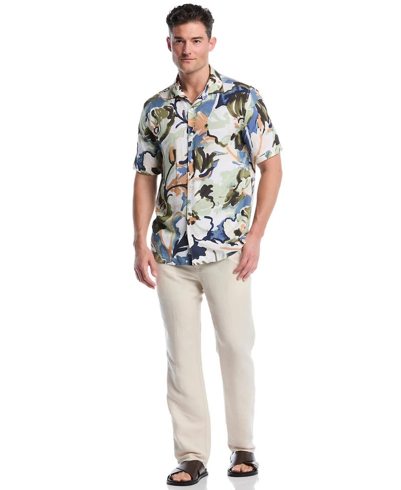 Cubavera Men's Water-Color Painting Print Classic-Fit Shirt