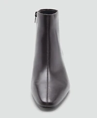 Mango Women's Kitten Heels Leather Boots