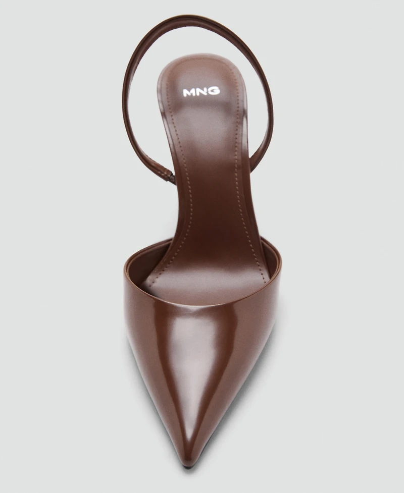 Mango Women's Patent Leather Effect Pointed Shoes