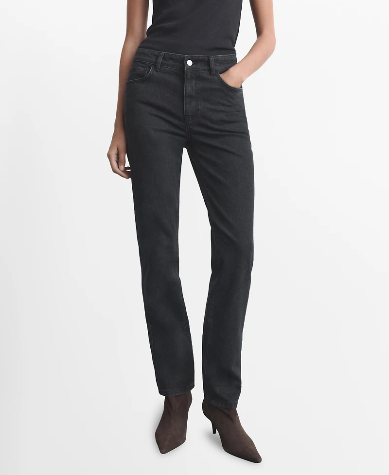 Mango Women's Slim-Fit High-Waist Jeans