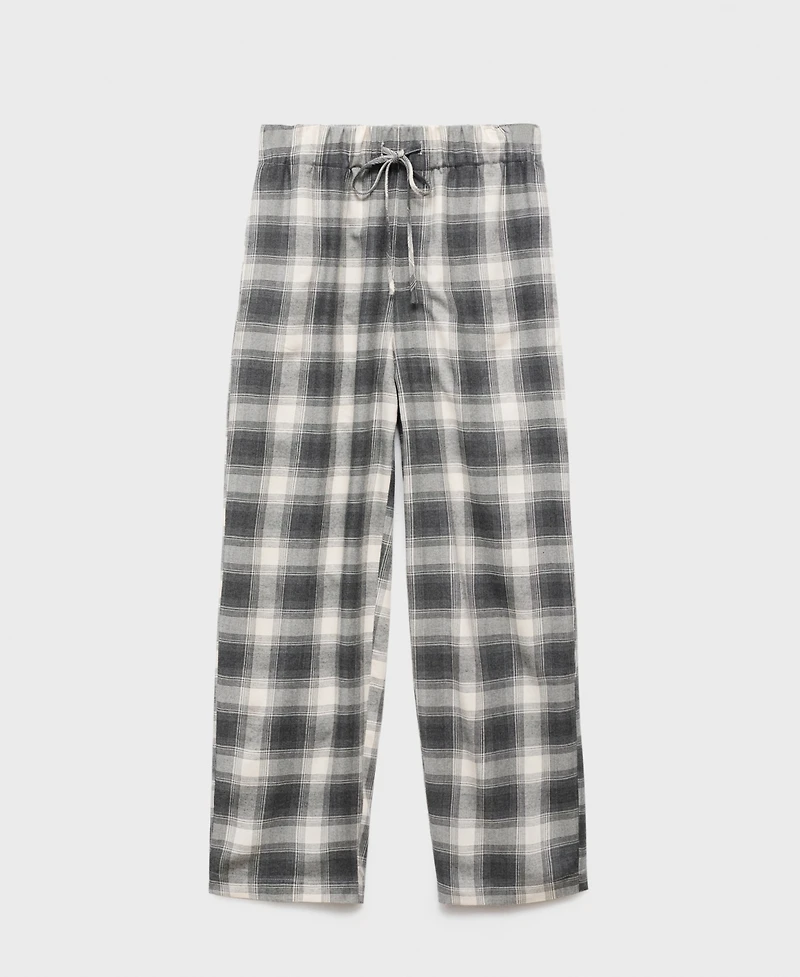 Mango Women's Checked Flannel Pants