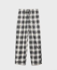 Mango Women's Checked Flannel Pants
