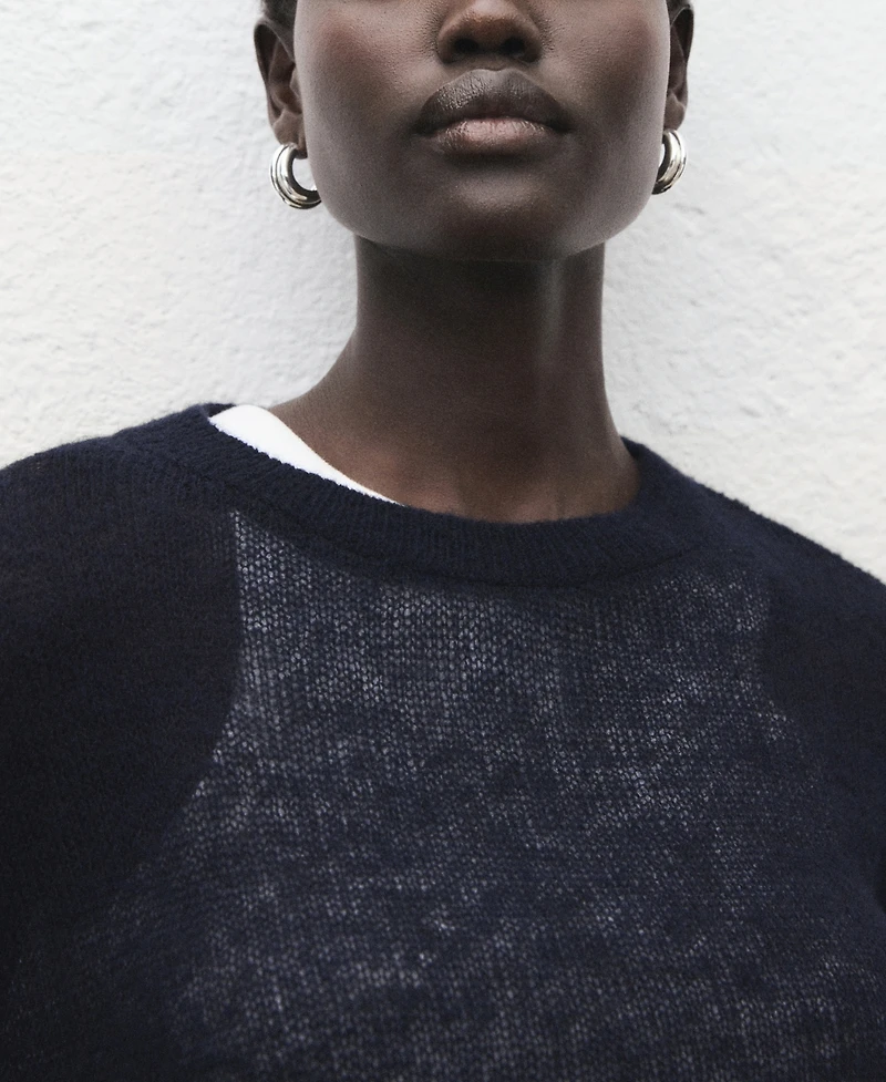 Mango Women's Semitransparent Knitted Sweater