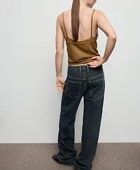 Mango Women's Wool-Blend Lace Top