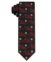 Hallmark Holiday Traditions Men's Merry Christmas and Snowflake Slim Tie