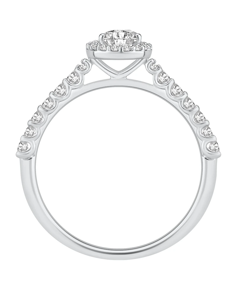 Gia Certified Diamonds Diamond Pear Halo Engagement Ring (1 ct. t.w.) in 14k White Gold