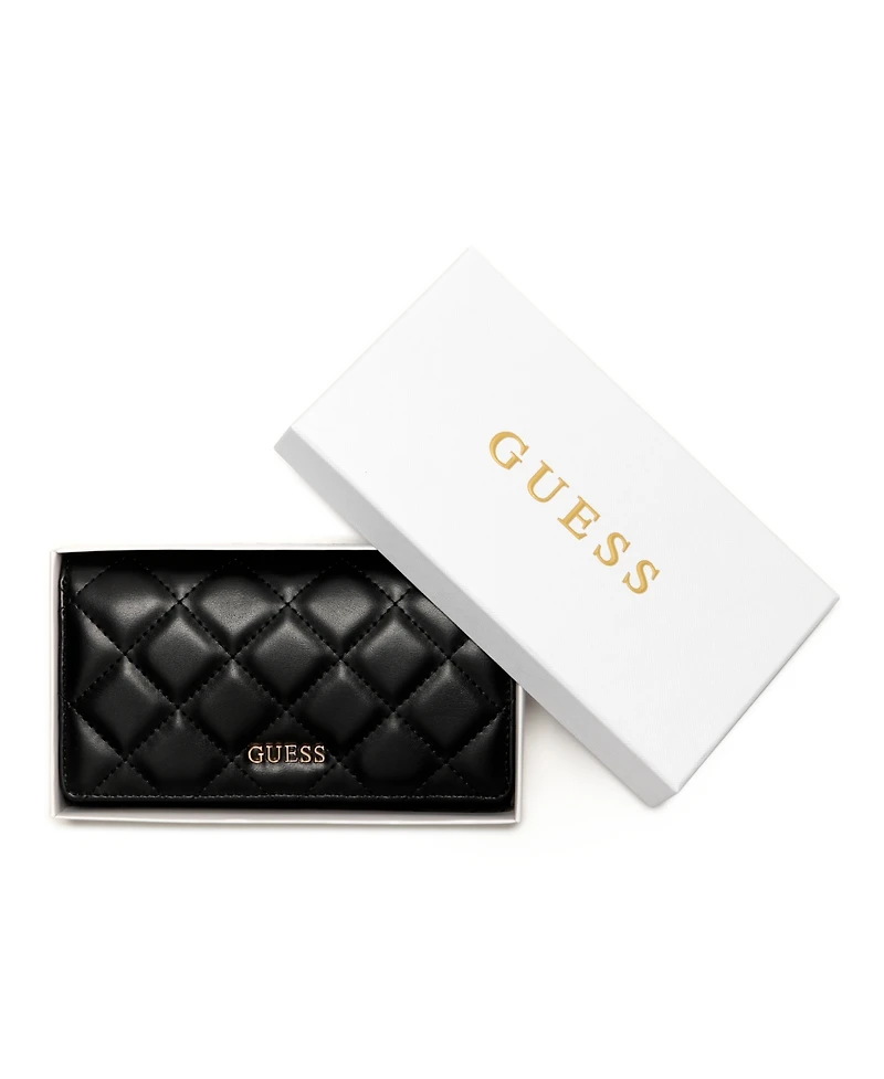 Guess Tinsley Quilted Phone Organizer Wristlet