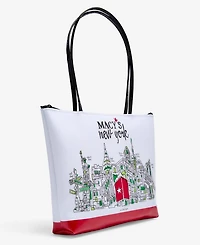 Macy's New York Skyline Graphic Zip Shoulder Bag, Macy's Exclusive
