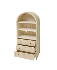 Casainc Arched Kitchen Pantry with Adjustable Shelves, Multi-Purpose Storage Cabinet for Kitchen and Dining Areas
