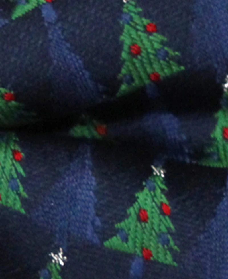 Hallmark Holiday Traditions Men's Small Tree Printed Slim Bow Tie
