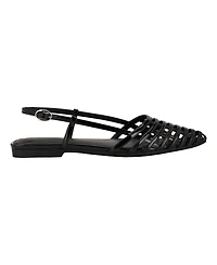 Calvin Klein Women's Glessia Woven Pointed Toe Slingback Flats