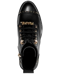 Karl Lagerfeld Paris Prue Lace-Up Combat Booties
