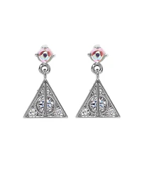 Girls Crew Harry Potter Deathly Hallows Crystal Earrings