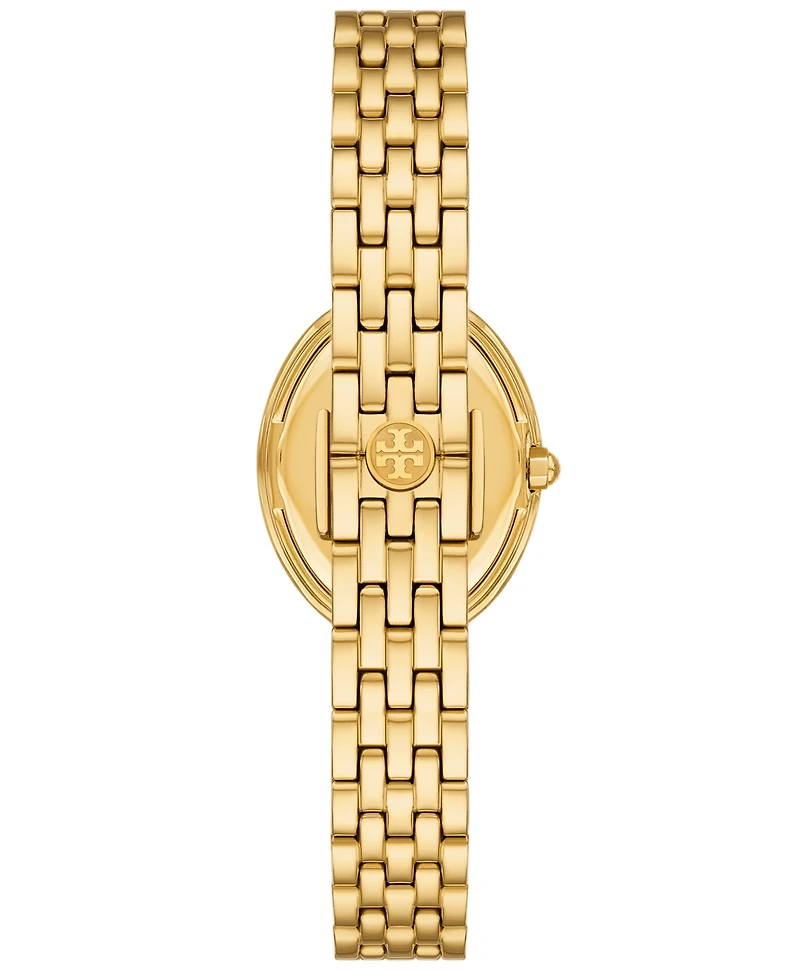 Tory Burch Women's The Oval Gold-Tone Stainless Steel Bracelet Watch, 28mm