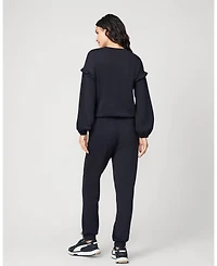 Cable & Gauge Women's Bubble Hem Jogger Set