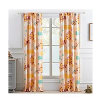 Greenland Home Fashion Cassidy Window Drapes for Bedroom/Living Room Curtain Panel Set - Peach 84x84"