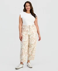 And Now This Trendy Plus High-Rise Floral-Print Jeans, Macy's Exclusive