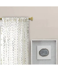 Ellis Curtain Deco Crushed Taffeta Rod Pocket Tailored Panel - 48x63", Gold